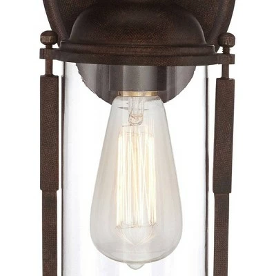 Franklin Iron Works Vintage Industrial Outdoor Wall Light Fixture Bronze 15" Clear Glass Edison Bulb for Exterior House Porch 4 Franklin Iron Works Vintage Industrial Outdoor Wall Light Fixture Bronze 15" Clear Glass Edison Bulb for Exterior House Porch - Image 2