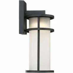 John Timberland Modern Outdoor Wall Light Fixture LED Black 13" Caged White Frosted Glass for Exterior House Porch Patio Deck -Outdoor Lighting Sales Shop unnamed file 3576