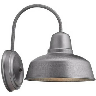 John Timberland Farmhouse Outdoor Wall Light Fixture Urban Barn Galvanized Steel Gooseneck 13" for Exterior House Porch Patio 5 John Timberland Farmhouse Outdoor Wall Light Fixture Urban Barn Galvanized Steel Gooseneck 13" for Exterior House Porch Patio - Image 4