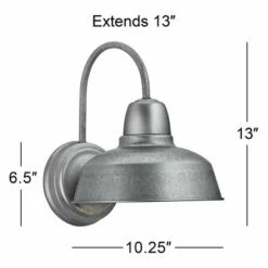 John Timberland Farmhouse Outdoor Wall Light Fixture Urban Barn Galvanized Steel Gooseneck 13" for Exterior House Porch Patio 11 John Timberland Farmhouse Outdoor Wall Light Fixture Urban Barn Galvanized Steel Gooseneck 13" for Exterior House Porch Patio -Outdoor Lighting Sales Shop unnamed file 3587