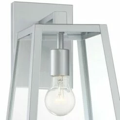 John Timberland Modern Outdoor Wall Light Fixture Sleek Silver Steel 13" Clear Glass for Exterior House Porch Patio Deck 6 John Timberland Modern Outdoor Wall Light Fixture Sleek Silver Steel 13" Clear Glass for Exterior House Porch Patio Deck -Outdoor Lighting Sales Shop unnamed file 3590