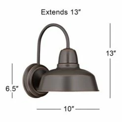 John Timberland Rustic Farmhouse Outdoor Wall Light Fixture Urban Barn Oil Rubbed Bronze Steel 13" for Exterior House Porch Patio 10 John Timberland Rustic Farmhouse Outdoor Wall Light Fixture Urban Barn Oil Rubbed Bronze Steel 13" for Exterior House Porch Patio -Outdoor Lighting Sales Shop unnamed file 3598