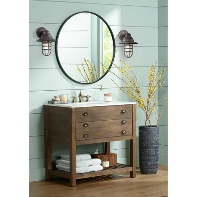 John Timberland Industrial Outdoor Barn Light Fixture Handsome Bronze 13 1/4" Clear Glass for Exterior Patio Porch House 9 John Timberland Industrial Outdoor Barn Light Fixture Handsome Bronze 13 1/4" Clear Glass for Exterior Patio Porch House - Image 7