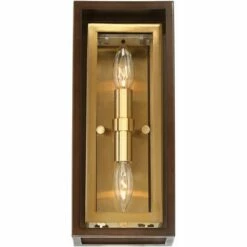 Possini Euro Design Modern Outdoor Wall Light Fixture Oil Rubbed Bronze Brass 14" Double Box for Exterior House Porch Patio Deck -Outdoor Lighting Sales Shop unnamed file 3672