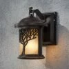 John Timberland Rustic Outdoor Wall Light Fixture Bronze 9 1/2" Tree Etched Glass Sconce for Exterior House Deck Patio Porch Lighting -Outdoor Lighting Sales Shop unnamed file 3682