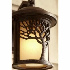 John Timberland Rustic Outdoor Wall Light Fixture Bronze 9 1/2" Tree Etched Glass Sconce for Exterior House Deck Patio Porch Lighting -Outdoor Lighting Sales Shop unnamed file 3689