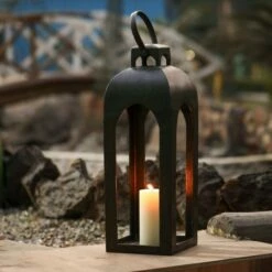 Metal Outdoor Lantern Natural - Smith & Hawken™ -Outdoor Lighting Sales Shop unnamed file 369