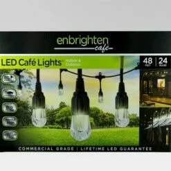 24ct Classic Café Outdoor String Lights Integrated LED Bulb - Black Wire - Enbrighten -Outdoor Lighting Sales Shop unnamed file 37