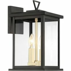 Possini Euro Design Modern Outdoor Wall Light Fixture Black Gold 14" Clear Glass for Exterior House Porch Patio Deck 10 Possini Euro Design Modern Outdoor Wall Light Fixture Black Gold 14" Clear Glass for Exterior House Porch Patio Deck -Outdoor Lighting Sales Shop unnamed file 3708