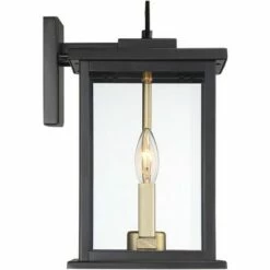 Possini Euro Design Modern Outdoor Wall Light Fixture Black Gold 14" Clear Glass for Exterior House Porch Patio Deck 11 Possini Euro Design Modern Outdoor Wall Light Fixture Black Gold 14" Clear Glass for Exterior House Porch Patio Deck -Outdoor Lighting Sales Shop unnamed file 3709