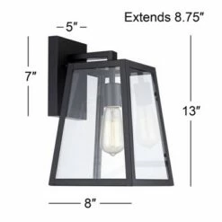 John Timberland Industrial Outdoor Wall Light Fixtures Set of 2 Mystic Black 13" Clear Glass Edison Bulb for House Porch Patio -Outdoor Lighting Sales Shop unnamed file 3716