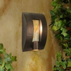 Franklin Iron Works Modern Outdoor Wall Light Fixture Bronze 16" Framed Slate for Exterior House Patio Porch -Outdoor Lighting Sales Shop unnamed file 3724