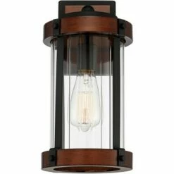 John Timberland Modern Rustic Outdoor Wall Light Fixture Black Aluminum Dark Wood Finish 13 3/4" Clear Glass Exterior House Porch Patio 9 John Timberland Modern Rustic Outdoor Wall Light Fixture Black Aluminum Dark Wood Finish 13 3/4" Clear Glass Exterior House Porch Patio -Outdoor Lighting Sales Shop unnamed file 3732