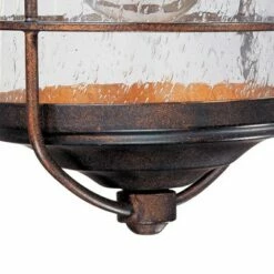 Franklin Iron Works Industrial Rustic Outdoor Light Fixture Vintage Bronze 12" Clear Seedy Glass for Exterior House Porch Patio -Outdoor Lighting Sales Shop unnamed file 3738