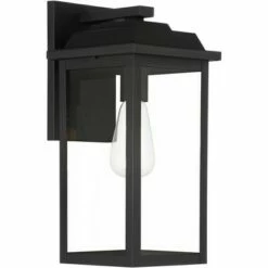 John Timberland Traditional Outdoor Wall Light Fixture Textured Black Metal 15 1/4" Clear Glass Panel Exterior House Porch Patio -Outdoor Lighting Sales Shop unnamed file 3744