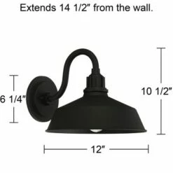 Franklin Iron Works Rustic Outdoor Wall Light Fixture Urban Barn Black Aluminum 10 1/2" for Exterior House Porch Patio Deck -Outdoor Lighting Sales Shop unnamed file 3753