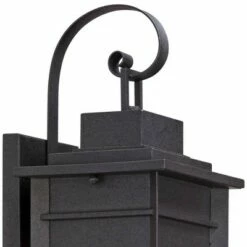 Franklin Iron Works Traditional Outdoor Wall Light Fixture Lantern Black Specked Gray 17" Clear Glass Panels for House Porch Patio -Outdoor Lighting Sales Shop unnamed file 3756