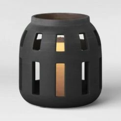 Ceramic Earthenware Cutout Design Outdoor Lantern Black - Opalhouse™ -Outdoor Lighting Sales Shop unnamed file 377