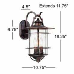 Franklin Iron Works Industrial Rustic Outdoor Light Fixture Bronze 16 1/4" Clear Seedy Glass Lantern for Exterior House Porch 13 Franklin Iron Works Industrial Rustic Outdoor Light Fixture Bronze 16 1/4" Clear Seedy Glass Lantern for Exterior House Porch -Outdoor Lighting Sales Shop unnamed file 3771