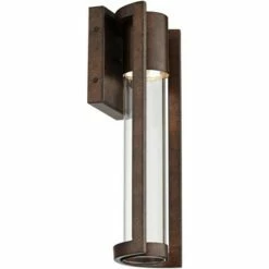 Possini Euro Design Modern Outdoor Wall Light Fixture LED Bronze 15" Clear Glass Cylinder for Exterior House Porch Patio Deck -Outdoor Lighting Sales Shop unnamed file 3780