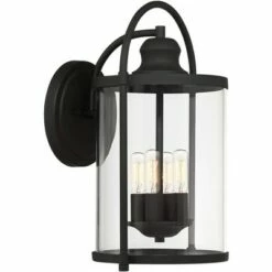 John Timberland Modern Outdoor Wall Light Fixture Black 17" Clear Cylindrical Glass for Exterior House Porch Patio Outside Deck -Outdoor Lighting Sales Shop unnamed file 3791