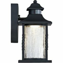 John Timberland Outdoor Wall Light Fixture LED Black Lantern 11 1/2" Clear Crackled Glass Dusk to Dawn Motion Sensor for House -Outdoor Lighting Sales Shop unnamed file 3802