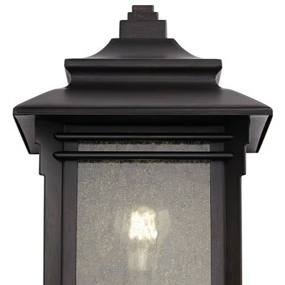 Franklin Iron Works Rustic Farmhouse Outdoor Wall Light Fixture Walnut Bronze 16 1/2" Frosted Cream Glass for House Porch Patio 3 Franklin Iron Works Rustic Farmhouse Outdoor Wall Light Fixture Walnut Bronze 16 1/2" Frosted Cream Glass for House Porch Patio - Image 2