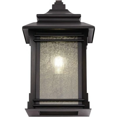 Franklin Iron Works Rustic Farmhouse Outdoor Wall Light Fixture Walnut Bronze 16 1/2" Frosted Cream Glass for House Porch Patio 5 Franklin Iron Works Rustic Farmhouse Outdoor Wall Light Fixture Walnut Bronze 16 1/2" Frosted Cream Glass for House Porch Patio - Image 4