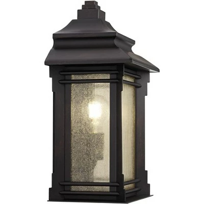 Franklin Iron Works Rustic Farmhouse Outdoor Wall Light Fixture Walnut Bronze 16 1/2" Frosted Cream Glass for House Porch Patio 6 Franklin Iron Works Rustic Farmhouse Outdoor Wall Light Fixture Walnut Bronze 16 1/2" Frosted Cream Glass for House Porch Patio - Image 5