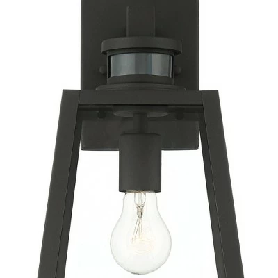 John Timberland Modern Industrial Outdoor Wall Light Fixture Black 14 3/4" Clear Glass Dusk to Dawn Motion Sensor for Porch Patio 4 John Timberland Modern Industrial Outdoor Wall Light Fixture Black 14 3/4" Clear Glass Dusk to Dawn Motion Sensor for Porch Patio - Image 3