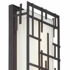 Possini Euro Design Modern Outdoor LED Wall Light Designer Lines Bronze Exterior 6 1/4" High Fixture for House Patio Porch -Outdoor Lighting Sales Shop unnamed file 3827