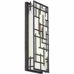 Possini Euro Design Modern Outdoor LED Wall Light Designer Lines Bronze Exterior 6 1/4" High Fixture for House Patio Porch -Outdoor Lighting Sales Shop unnamed file 3829