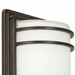 John Timberland Modern Outdoor Wall Light Fixtures Set of 2 Oil Rubbed Bronze 11" LED Opal Glass Shade Exterior House Porch Patio -Outdoor Lighting Sales Shop unnamed file 3833