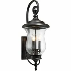 Franklin Iron Works Outdoor Wall Light Fixture LED Dimmable Bronze 26 3/4" Clear Seedy Glass for Exterior House Porch Patio -Outdoor Lighting Sales Shop unnamed file 3844
