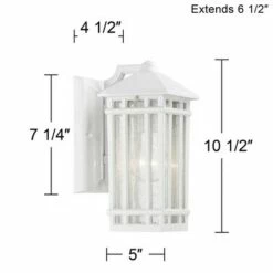 Kathy Ireland Sierra Craftsman 10" High White Outdoor Wall Light -Outdoor Lighting Sales Shop unnamed file 3856