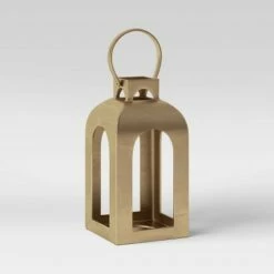 Cast Metal Outdoor Lantern Pillar Candle Holder Gold - Smith & Hawken™ -Outdoor Lighting Sales Shop unnamed file 386