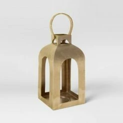 Cast Metal Outdoor Lantern Pillar Candle Holder Gold - Smith & Hawken™ -Outdoor Lighting Sales Shop unnamed file 387