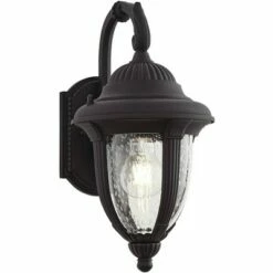 John Timberland Traditional Outdoor Wall Light Fixture Carriage Style Black 14 1/2" Clear Seeded Glass for Exterior House Porch -Outdoor Lighting Sales Shop unnamed file 3877