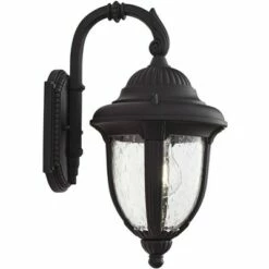 John Timberland Traditional Outdoor Wall Light Fixture Carriage Style Black 14 1/2" Clear Seeded Glass for Exterior House Porch -Outdoor Lighting Sales Shop unnamed file 3879