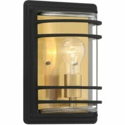 John Timberland Modern Industrial Outdoor Wall Light Fixture Black Brass 11" Clear Glass Exterior House Porch Patio Outside Deck -Outdoor Lighting Sales Shop unnamed file 3883