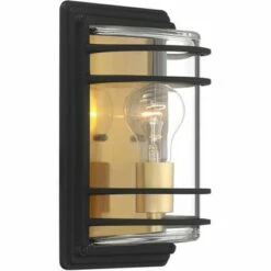 John Timberland Modern Industrial Outdoor Wall Light Fixture Black Brass 11" Clear Glass Exterior House Porch Patio Outside Deck -Outdoor Lighting Sales Shop unnamed file 3884