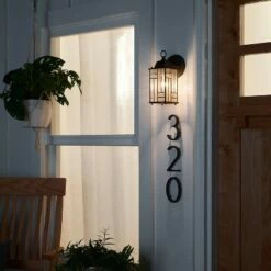 10.25" Stained Glass 1-Light Prairie Style Outdoor Lantern Wall Sconce - River of Goods -Outdoor Lighting Sales Shop unnamed file 3889