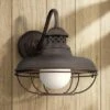 Franklin Iron Works Farmhouse Outdoor Barn Light Wall Fixture Oiled Bronze Open Cage 16" White Glass Orb Diffuser for Exterior House -Outdoor Lighting Sales Shop unnamed file 3893