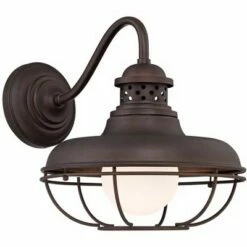 Franklin Iron Works Farmhouse Outdoor Barn Light Wall Fixture Oiled Bronze Open Cage 16" White Glass Orb Diffuser for Exterior House 10 Franklin Iron Works Farmhouse Outdoor Barn Light Wall Fixture Oiled Bronze Open Cage 16" White Glass Orb Diffuser for Exterior House -Outdoor Lighting Sales Shop unnamed file 3895