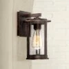 Franklin Iron Works Vintage Industrial Outdoor Wall Light Fixture Bronze Lantern 10 1/2" Seeded Glass Cylinder for Exterior Porch -Outdoor Lighting Sales Shop unnamed file 3899