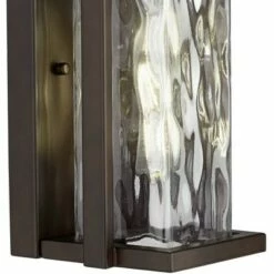 Possini Euro Design Modern Outdoor Wall Light Fixture Bronze 16 1/4" Water Glass Panels for Exterior House Porch Patio Deck -Outdoor Lighting Sales Shop unnamed file 3912