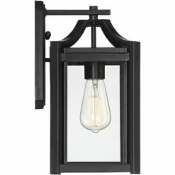 Franklin Iron Works Rustic Farmhouse Outdoor Wall Light Fixture Black 12 1/2" Clear Beveled Glass Exterior House Porch Patio Deck -Outdoor Lighting Sales Shop unnamed file 3937