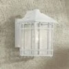 Kathy Ireland Sierra Craftsman 11"H White Dusk-Dawn Outdoor Wall Light -Outdoor Lighting Sales Shop unnamed file 3959