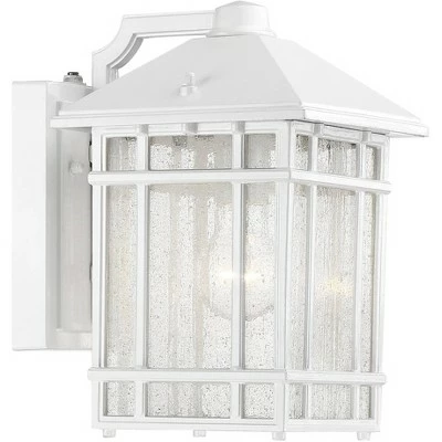 Kathy Ireland Sierra Craftsman 11"H White Dusk-Dawn Outdoor Wall Light 6 Kathy Ireland Sierra Craftsman 11"H White Dusk-Dawn Outdoor Wall Light - Image 4