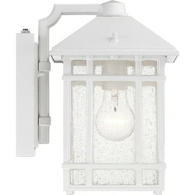 Kathy Ireland Sierra Craftsman 11"H White Dusk-Dawn Outdoor Wall Light 7 Kathy Ireland Sierra Craftsman 11"H White Dusk-Dawn Outdoor Wall Light - Image 5